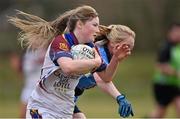 12 March 2016; Ailish Considine, University of Limerick, in action against Sarah Gormally, University College Dublin. O'Connor Cup Final 2016, University of Limerick v University College Dublin. John Mitchels GAA Club, Tralee, Co. Kerry. Picture credit: Brendan Moran / SPORTSFILE