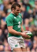 12 March 2016; Jared Payne, Ireland, on his way to scoring his side's fifth try of the game. RBS Six Nations Rugby Championship, Ireland v Italy. Aviva Stadium, Lansdowne Road, Dublin. Picture credit: Ramsey Cardy / SPORTSFILE