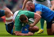 12 March 2016; Jack McGrath, Ireland, in action against Sergio Parisse, Italy. RBS Six Nations Rugby Championship, Ireland v Italy. Aviva Stadium, Lansdowne Road, Dublin. Picture credit: Ramsey Cardy / SPORTSFILE