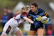 12 March 2016; Orla McDonald, University College Dublin, in action against Ailish Considine, University of Limerick. O'Connor Cup Final 2016, University of Limerick v University College Dublin. John Mitchels GAA Club, Tralee, Co. Kerry. Picture credit: Brendan Moran / SPORTSFILE