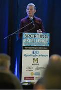 13 March 2016; Brendan Hackett during his 'Mental Fitness' presentation at the Sporting Excellence Conference. Breaffy House Resort, Castlebar, Mayo. Picture credit: Ray McManus / SPORTSFILE
