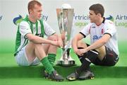 26 February 2010; Chris Shields, Bray Wanderers, and Steven Maher, Dundalk, at the launch of 2010 Airtricity League. D4 Berkely Hotel, Ballsbridge, Dublin. Picture credit: David Maher / SPORTSFILE