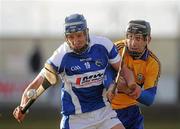 28 February 2010; Shane Dollard, Laois, in action against Patrick Donnellan, Clare. Allianz GAA Hurling National League Division 2 Round 2, Laois v Clare, O'Moore Park, Portlaoise, Co. Laois. Picture credit: Pat Murphy / SPORTSFILE
