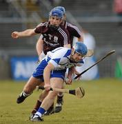 28 February 2010; Michael Walsh, Waterford, in action against Cyril Donnellan, Galway. Allianz GAA National Hurling League Division 1 Round 2, Galway v Waterford, Pearse Stadium, Galway. Picture credit: Ray Ryan / SPORTSFILE