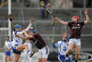 28 February 2010; Aidan Harte and Niall Healy, Galway, in action against Declan Prendergast and Noel Connors, Waterford. Allianz GAA National Hurling League Division 1 Round 2, Galway v Waterford, Pearse Stadium, Galway. Picture credit: Ray Ryan / SPORTSFILE