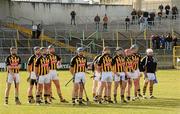 28 February 2010; The Kilkenny team stand for the National Anthem. Allianz GAA Hurling National League Division 1 Round 2, Kilkenny v Offaly, Nowlan Park, Kilkenny. Picture credit: Ray McManus / SPORTSFILE