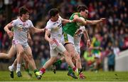13 March 2016; Cillian O’Sullivan, Meath, is tackled by Mattie Donnelly, Tyrone. Allianz Football League, Division 2, Round 5, Meath v Tyrone. Páirc Táilteann, Navan, Co. Meath. Picture credit: Ramsey Cardy / SPORTSFILE