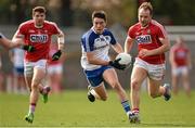 13 March 2016; Shane Carey, Monaghan, in action against Tom Clancy, left, and Brian O'Driscoll, Cork. Allianz Football League, Division 1, Round 5, Cork v Monaghan. Páirc Uí Rinn, Cork. Picture credit: Brendan Moran / SPORTSFILE