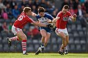 13 March 2016; Shane Carey, Monaghan, is dispossessed by Ian Maguire, left, and Kevin O'Driscoll, Cork. Allianz Football League, Division 1, Round 5, Cork v Monaghan. Páirc Uí Rinn, Cork. Picture credit: Brendan Moran / SPORTSFILE
