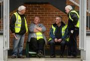 13 March 2016; St Conleth's Park stewards, from left, Eamon Dunne, Pat Lynch, Liam Heffernan and Tom Cross in conversation before the game. Allianz Football League, Division 3, Round 5, Kildare v Sligo. St Conleth's Park, Newbridge, Co. Kildare. Picture credit: Piaras Ó Mídheach / SPORTSFILE