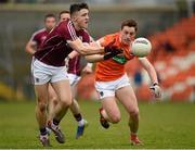 13 March 2016; Damien Comer, Galway, in action against Charlie Vernon, Armagh. Allianz Football League, Division 2, Round 5, Armagh v Galway. Athletic Grounds, Armagh. Picture credit: Philip Fitzpatrick / SPORTSFILE