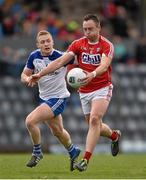 13 March 2016; Paul Kerrigan, Cork, in action against Colin Walshe, Monaghan. Allianz Football League, Division 1, Round 5, Cork v Monaghan. Páirc Uí Rinn, Cork. Picture credit: Brendan Moran / SPORTSFILE