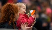 13 March 2016; Alanna Curry, from Castlebar, cheers on Mayo during the first half. Allianz Football League, Division 1, Round 5, Mayo v Kerry. Elverys MacHale Park, Castlebar, Co. Mayo. Picture credit: Ray McManus / SPORTSFILE