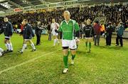 26 February 2010; Mick Galwey, Ireland Legends, comes out onto the pitch before the game. The Stuart Mangan Memorial Cup, England Legends v Ireland Legends, The Stoop, Twickenham, London. Picture credit: Brendan Moran / SPORTSFILE