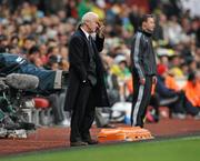 2 March 2010; Republic of Ireland manager Giovanni Trapattoni during the closing stages of the game. International Friendly, Republic of Ireland v Brazil, Emirates Stadium, London, England. Picture credit: David Maher / SPORTSFILE