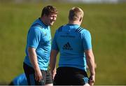 14 March 2016; Munster's Stephen Archer, left, and John Ryan in conversation during squad training. Munster Rugby Squad Training and Press Conference. University of Limerick, Limerick.  Picture credit: Diarmuid Greene / SPORTSFILE
