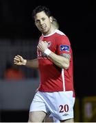 14 March 2016; Billy Dennehy, St Patrick's Athletic, celebrates after scoring his side's third goal. SSE Airtricity League Premier Division, St Patrick's Athletic v Bohemians. Richmond Park, Dublin. Picture credit: David Maher / SPORTSFILE