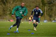 15 March 2016; Ireland's Simon Zebo during squad training. Carton House, Maynooth, Co. Kildare. Picture credit: Ramsey Cardy / SPORTSFILE