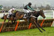 15 March 2016; Altior, with Nico de Boinville up, on their way to winning the Supreme Novices' Hurdle. Prestbury Park, Cheltenham, Gloucestershire, England. Picture credit: Seb Daly / SPORTSFILE