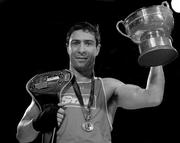 5 March 2010; Kenny Egan, Neilstown, celebrates beating Tommy McCarthy, Oliver Plunketts, during their elite 81kg final. National Men's & Women's Elite National Championships 2010 Finals - Friday, National Stadium, Dublin. Picture credit: Stephen McCarthy / SPORTSFILE