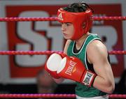 5 March 2010; Katie Taylor, Bray, Ireland, in action against Julia Tsyplakova, Ukraine, during their womens 60kg special bout. National Men's & Women's Elite National Championships 2010 Finals - Friday, National Stadium, Dublin. Picture credit: Stephen McMahon / SPORTSFILE