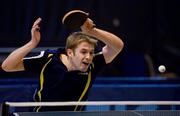 6 March 2010; Keith Knox, University of Ulster Jordanstown, in action during the quarter-finals. Butterfly National Senior Table Tennis Championships, DCU, Glasnevin, Co. Dublin. Picture credit: Ray McManus / SPORTSFILE