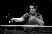 6 March 2010; Deirdre Murphy, Ballincollig, Co Cork,  who was defeated 6-11, 6-11, 12-14, during the Butterfly National Senior Table Tennis Championships, DCU, Glasnevin, Co. Dublin. Picture credit: Ray McManus / SPORTSFILE