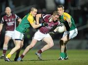6 March 2010; Paul Greville, Westmeath, in action against Seamus Kenny, left, and Nigel Crawford, Meath. Allianz GAA Football National League, Division 2, Round 3, Meath v Westmeath, Pairc Tailteann, Navan, Co. Meath. Photo by Sportsfile