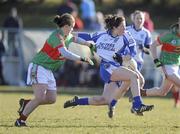 7 March 2010; Cathriona McConnell, Monaghan, in action against Kathryn Sullivan, Mayo. Bord Gais Energy Ladies National Football League Division 1 Round 4, Monaghan v Mayo Emyvale, Co. Monaghan. Picture credit: Oliver McVeigh / SPORTSFILE