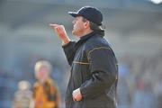 7 March 2010; St. Patrick's College manager Colm O'Rourke issues instructions during the game. Leinster Colleges SFC Final, St. Patrick's College, Navan, Co Meath v Colaiste Eoin, Stillorgan, Dublin, Parnell Park, Dublin. Picture credit: Ray Lohan / SPORTSFILE