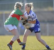 7 March 2010; Michellle Grimes, Monaghan, in action against Clodagh Martin, Mayo. Bord Gais Energy Ladies National Football League Division 1 Round 4, Monaghan v Mayo Emyvale, Co. Monaghan. Picture credit: Oliver McVeigh / SPORTSFILE