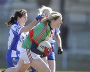 7 March 2010; Cora Staunton, Mayo, in action against Christina Reilly, Monaghan. Bord Gais Energy Ladies National Football League Division 1 Round 4, Monaghan v Mayo Emyvale, Co. Monaghan. Picture credit: Oliver McVeigh / SPORTSFILE