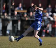 7 March 2010; Thomas Freeman, Monaghan, shoots to score his side's first goal. Allianz GAA Football National League, Division 1, Round 3, Monaghan v Tyrone, Inniskeen GAA Grounds, Inniskeen, Co. Monaghan. Picture credit: Brian Lawless / SPORTSFILE