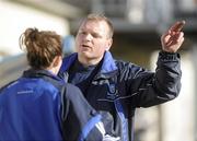 7 March 2010; Monaghan manager, Barry McLoughlin, issuing instructions to substitute Laura McEnaney. Bord Gais Energy Ladies National Football League Division 1 Round 4, Monaghan v Mayo Emyvale, Co. Monaghan. Picture credit: Oliver McVeigh / SPORTSFILE