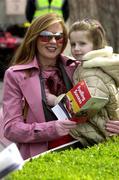 27 April 2001; Mairead Egan from Monkstown with her niece Isabella Terrinoni at Leopardstown Racecourse in Dublin. Photo by Matt Browne/Sportsfile