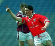 29 April 2001; Fionan Murray of Cork celebrates scoring one of his side's goals during the Allianz GAA National Football League Division 2 Final match between Westmeath and Cork at Croke Park in Dublin. Photo by Ray McManus/Sportsfile