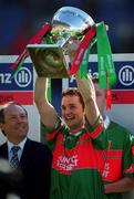 29 April 2001; Mayo captain Noel Connelly lifts the cup after the Allianz GAA National Football League Division 1 Final match betweem Mayo and Galway at Croke Park in Dublin. Photo by Ray McManus/Sportsfile