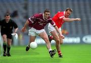 29 April 2001; Fergal Wilson of Westmeath in action against Ciaran O'Sullivan of Cork during the Allianz GAA National Football League Division 2 Final match between Westmeath and Cork at Croke Park in Dublin. Photo by Ray McManus/Sportsfile
