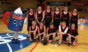 3 May 2001; The Nagle Rice Secondary School team before the Cadbury's Time Out All Ireland Under 16 'C' Schoolboys Final match between St Gerald's College, Castlebar, Mayo and Nagle Rice Secondary School, Doneraile, Cork at the National Basketball Arena in Tallaght, Dublin. Photo by Brendan Moran/Sportsfile