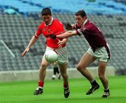 29 April 2001; Fionan Murray of Cork in action against David Murphy of Westmeath during the Allianz GAA National Football League Division 2 Final match between Westmeath and Cork at Croke Park in Dublin. Photo by Pat Murphy/Sportsfile