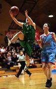 3 May 2001; Michael Hannan of St Aidan's Comprehensive in action against Eamonn Kearns of Avondale Community College during the Cadbury's Time Out All Ireland Under 19 'C' Schoolboys Final match between Avondale Community College, Rathdrum, and St Aidan's Comprehensive, Cootehill at the National Basketball Arena in Tallaght in Dublin. Photo by Brendan Moran/Sportsfile