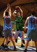 3 May 2001; David O'Reilly of St Aidan's, Cootehill, in action against Shane Burch of Avondale during the Cadbury's Time Out All Ireland Under 19 'C' Schoolboys Final match between Avondale Community College, Rathdrum, and St Aidan's Comprehensive, Cootehill at the National Basketball Arena in Tallaght in Dublin. Photo by Brendan Moran/Sportsfile