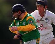 29 April 2001; Kevin Dowd of Meath in action against Tom Carew of Kildare during the Guinness Leinster Senior Hurling Championship Preliminary Round match between Kildare and Meath at Conneff Park in Clane, Kildare. Photo by Aoife Rice/Sportsfile