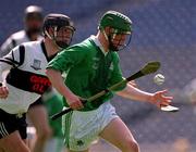 5 May 2001; Aidan Kearney of St Colman's Fermoy in action against Cathal Forde of Gort Community School during the All-Ireland Colleges Senior 'A' Final match between Gort Community School and St Colman's Fermoy at Croke Park in Dublin. Photo by Pat Murphy/Sportsfile