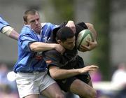 6 May 2001; Matt Te Pau of Young Munster is tackled by Pat Humphreys of Garryowen during the AIB All-Ireland League Division 1 match between Garryowen RFC and Young Munster RFC at Tom Clifford Park in Dooradoyle, Limerick. Photo by Brendan Moran/Sportsfile