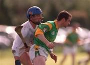 29 April 2001; Charlie Keena of Meath is tackled by Noel Casey of Kildare during the Guinness Leinster Senior Hurling Championship Preliminary Round match between Kildare and Meath at Conneff Park in Clane, Kildare. Photo by Aoife Rice/Sportsfile