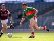 29 April 2001; Colm McManaman of Mayo in action against Derek Savage of Galway during the Allianz GAA National Football League Division 1 Final match between Mayo and Galway at Croke Park in Dublin. Photo by Ray McManus/Sportsfile