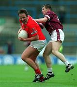 29 April 2001; Colin Corkery of Cork in action against Derek Heavin of Westmeath during the Allianz GAA National Football League Division 2 Final match between Westmeath and Cork at Croke Park in Dublin. Photo by Ray Lohan/Sportsfile