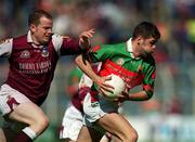 29 April 2001; Stephen Carolan of Mayo in action against John Donnellan of Galway during the Allianz GAA National Football League Division 1 Final match betweem Mayo and Galway at Croke Park in Dublin. Photo by Ray Lohan/Sportsfile