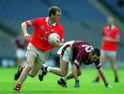 29 April 2001; Michael O'Donovan, Cork, in action against Michael Ennis of Westmeath during the Allianz GAA National Football League Division 2 Final match between Westmeath and Cork at Croke Park in Dublin. Photo by Ray McManus/Sportsfile